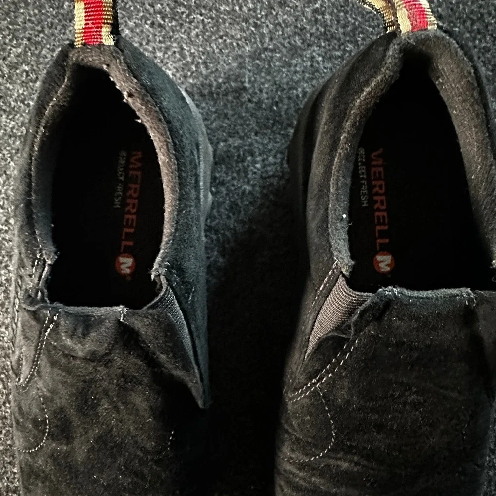 Merrell Jungle Moc Midnight‎ Black Suede Slip On Shoes Womens 7.5 J60826